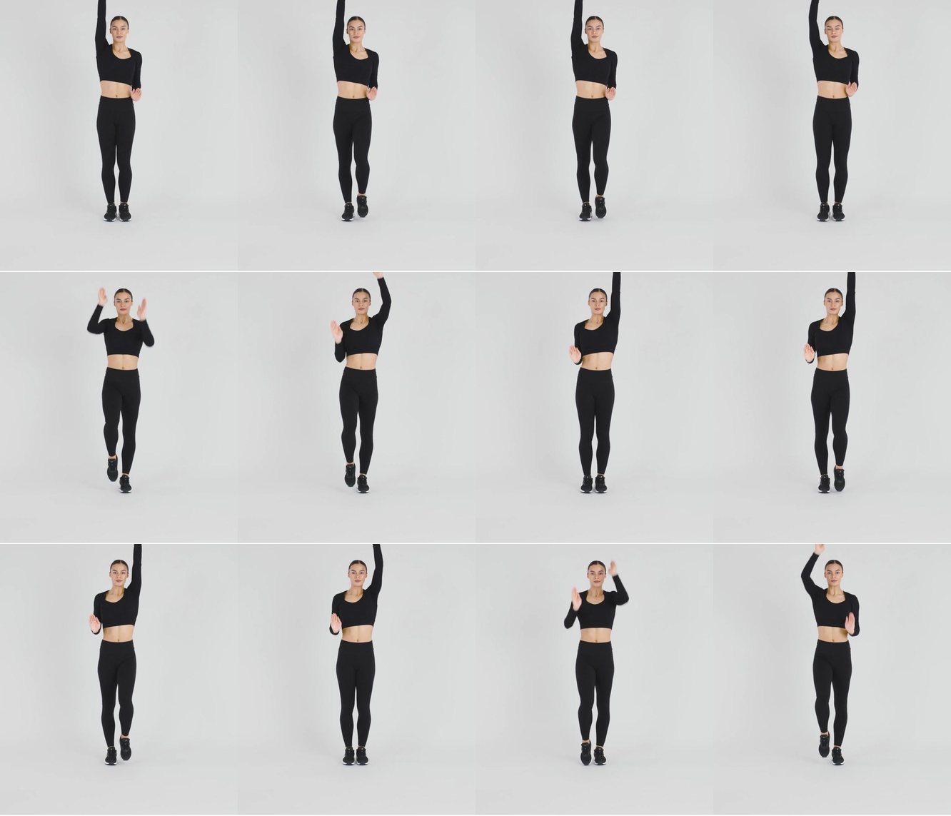 Arm Raise March keyframes