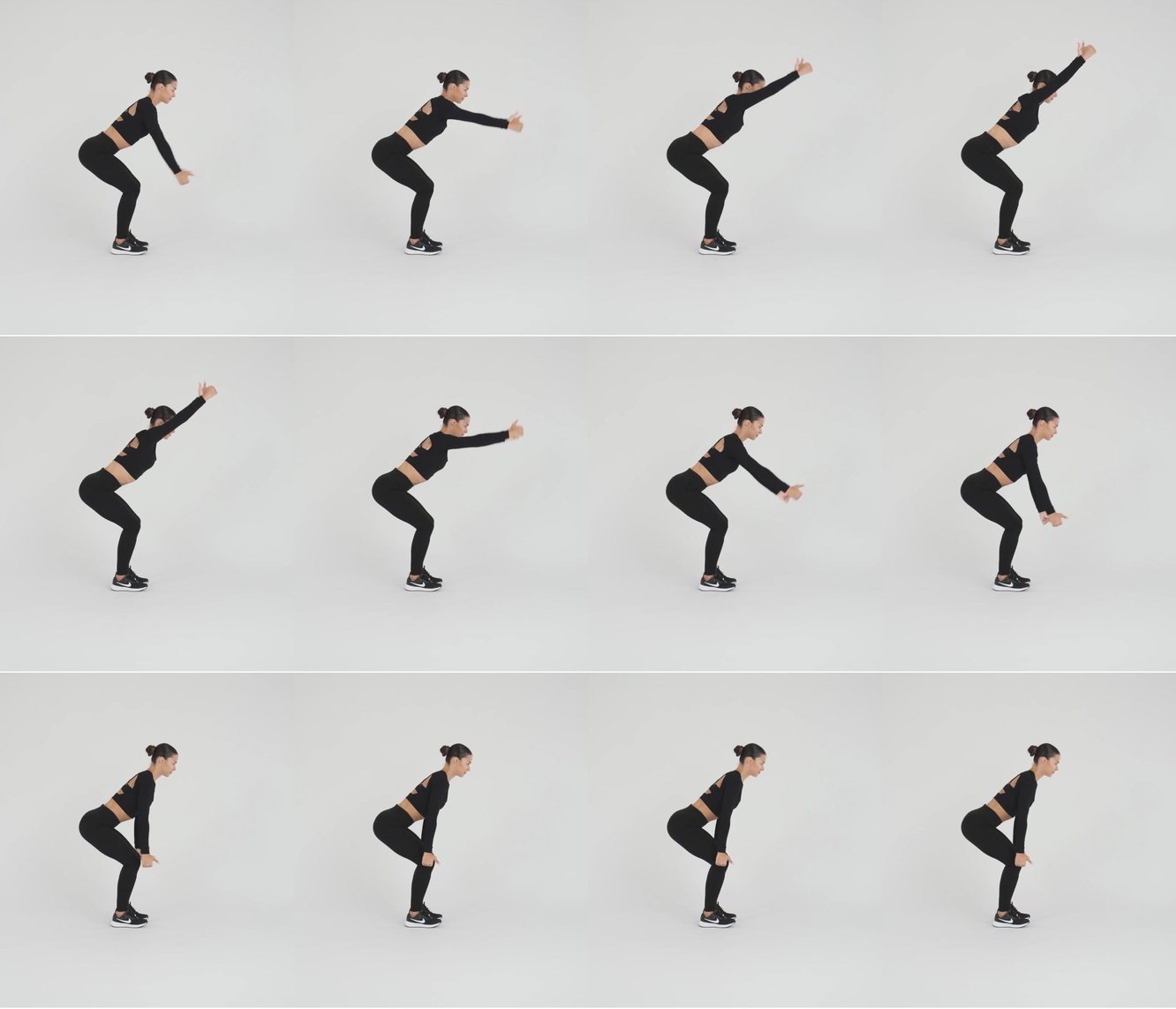Bent Over V Raise keyframes