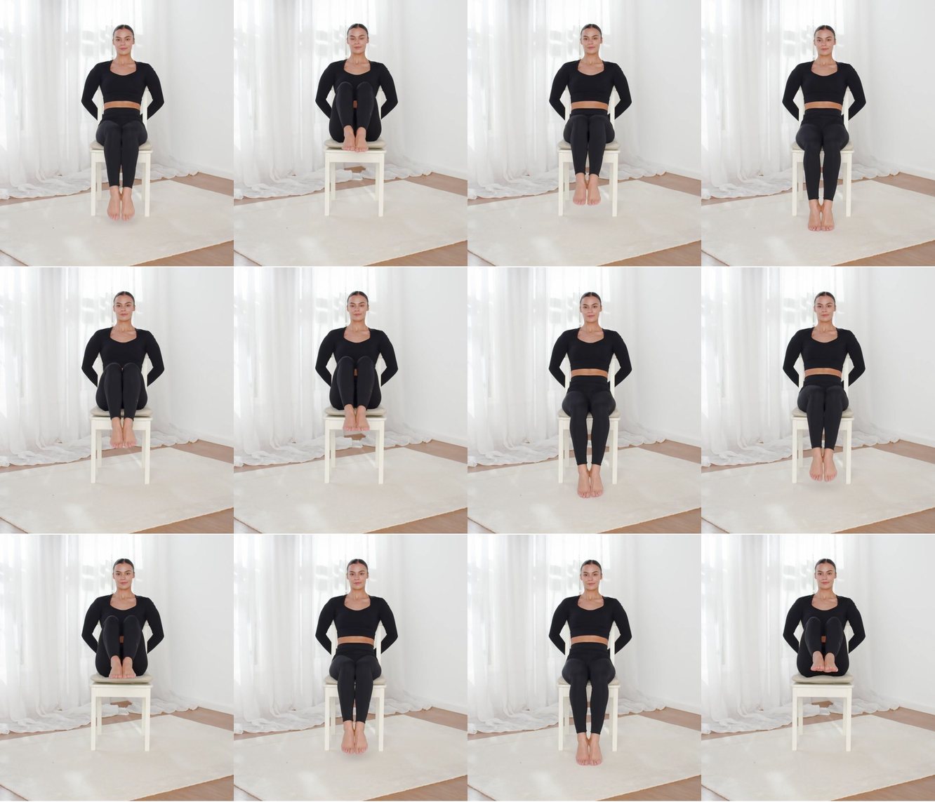 Double Lean Back Knee Lift keyframes