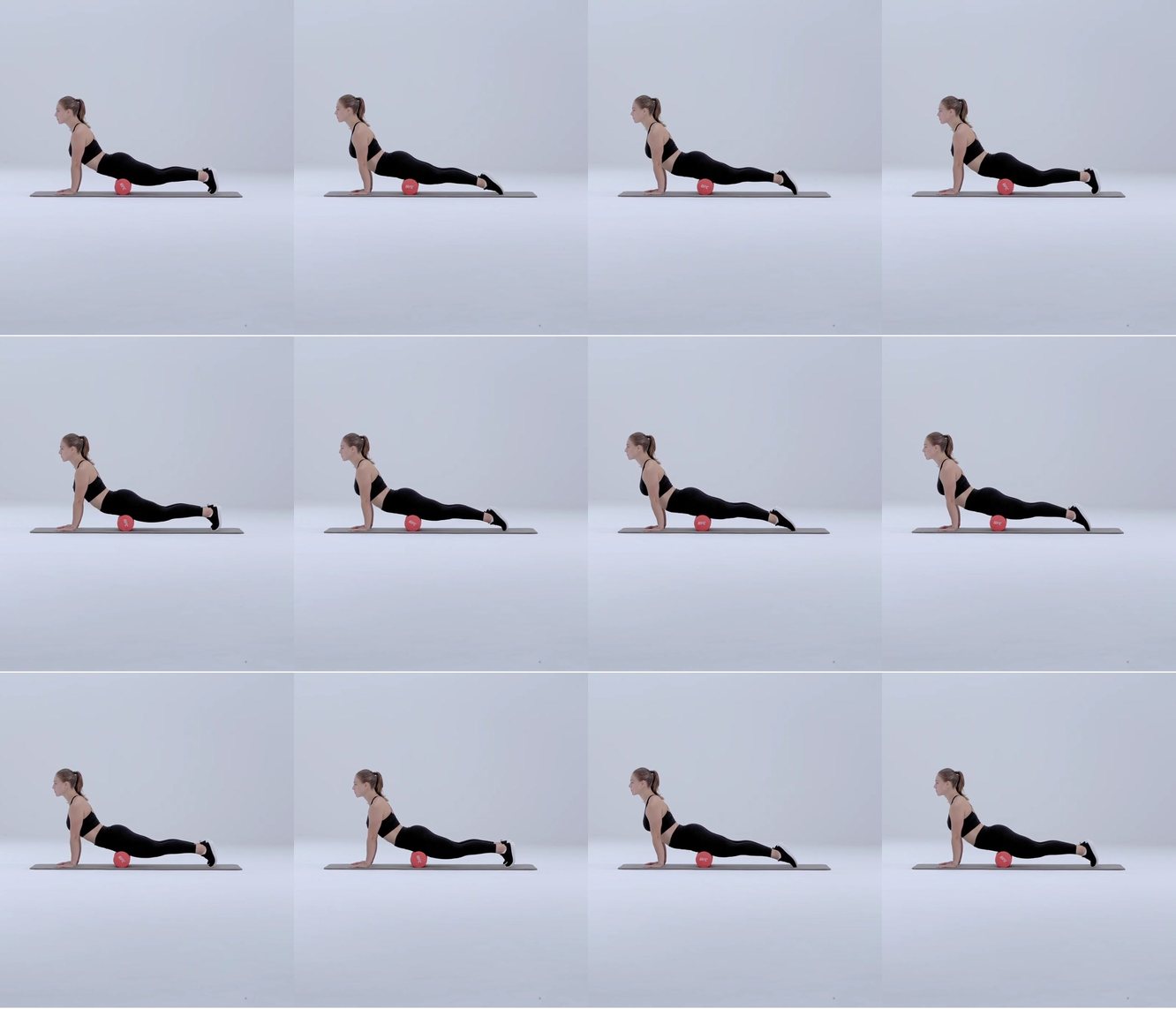 Foam Roller Quadriceps Stretch keyframes