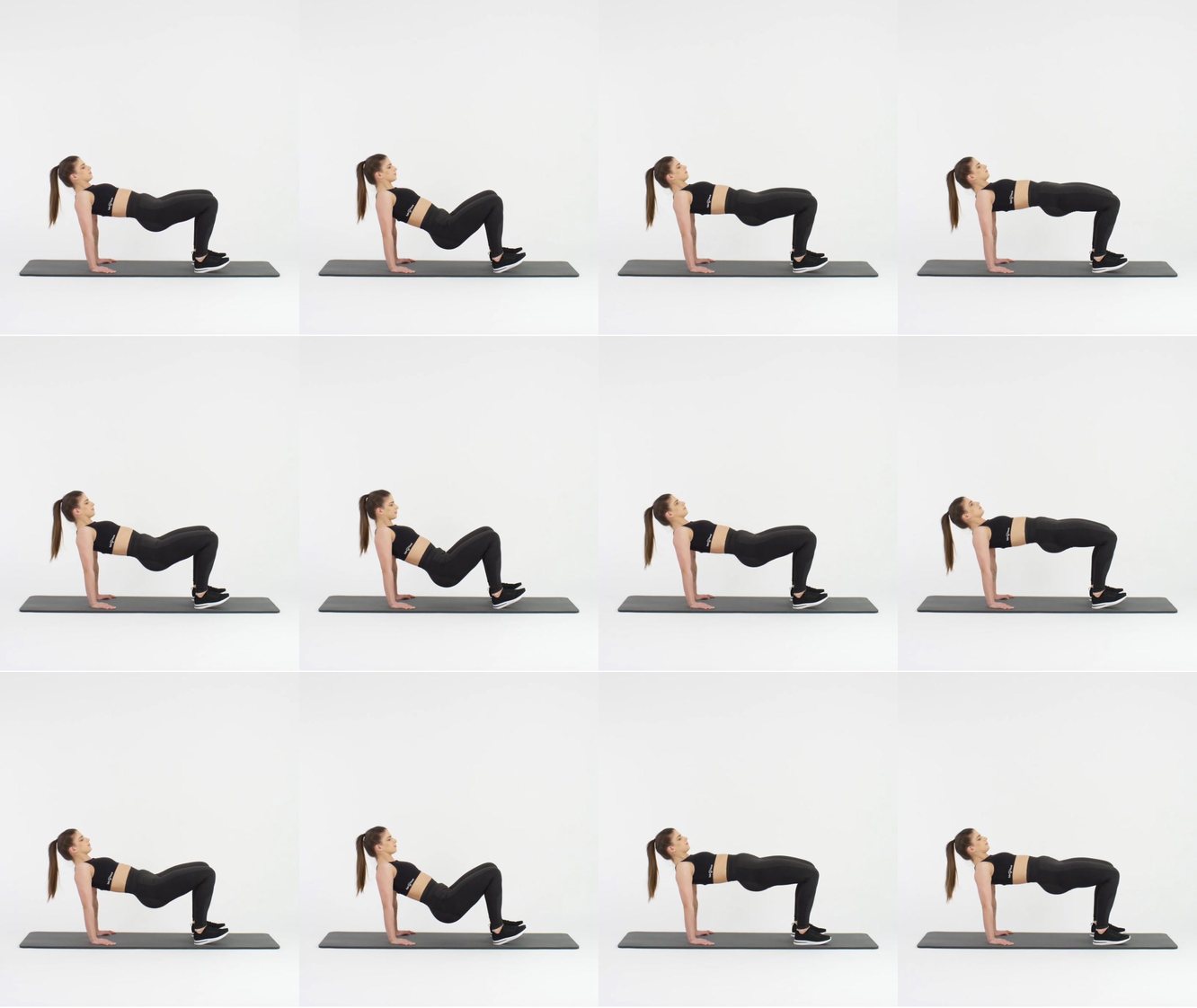 High Glute Bridge keyframes