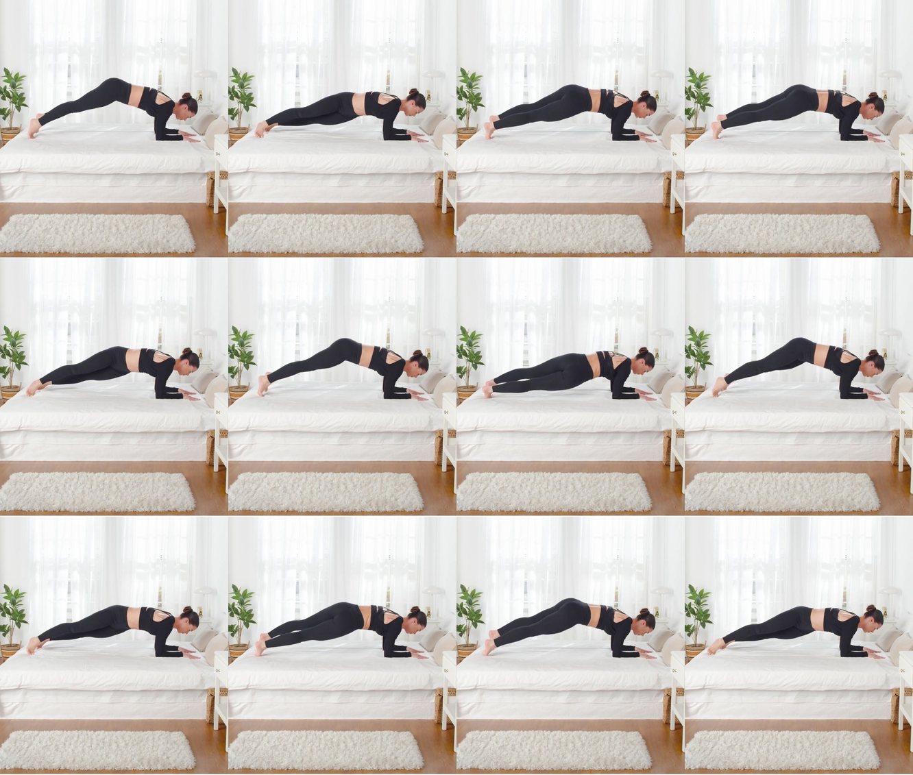Low Plank & Hip Twist keyframes