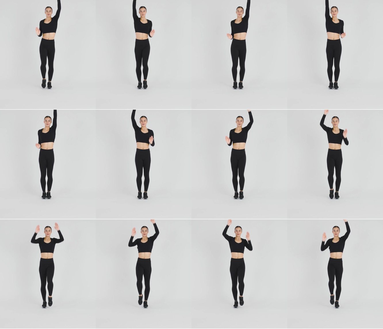 One Arm Raise March keyframes