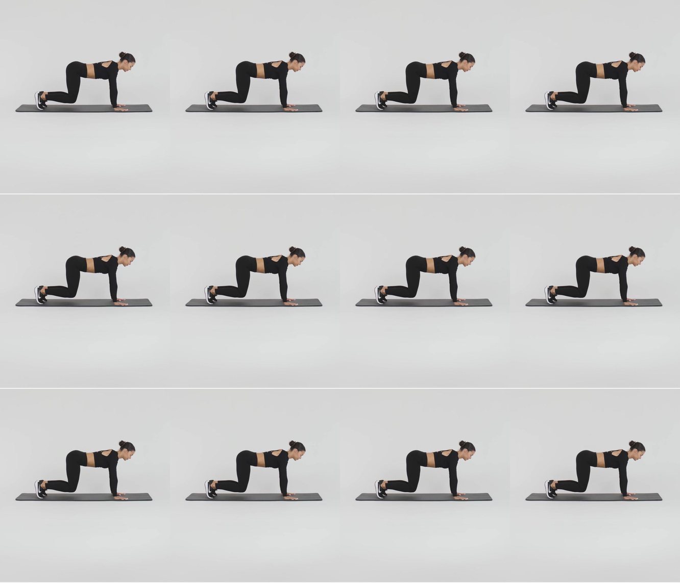 Pilates Knee Hovers keyframes