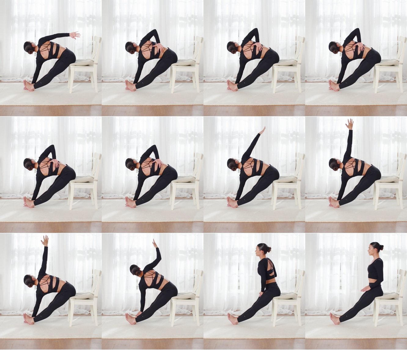 Revolved Triangle Pose Right keyframes