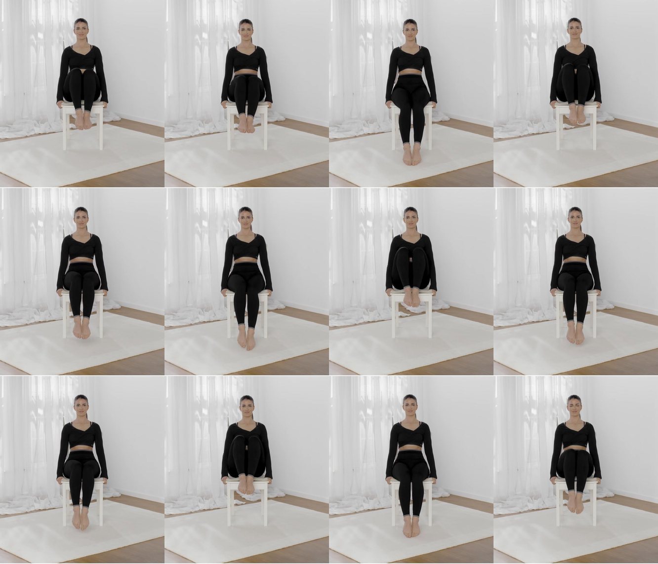 Seated Knee To Chest keyframes