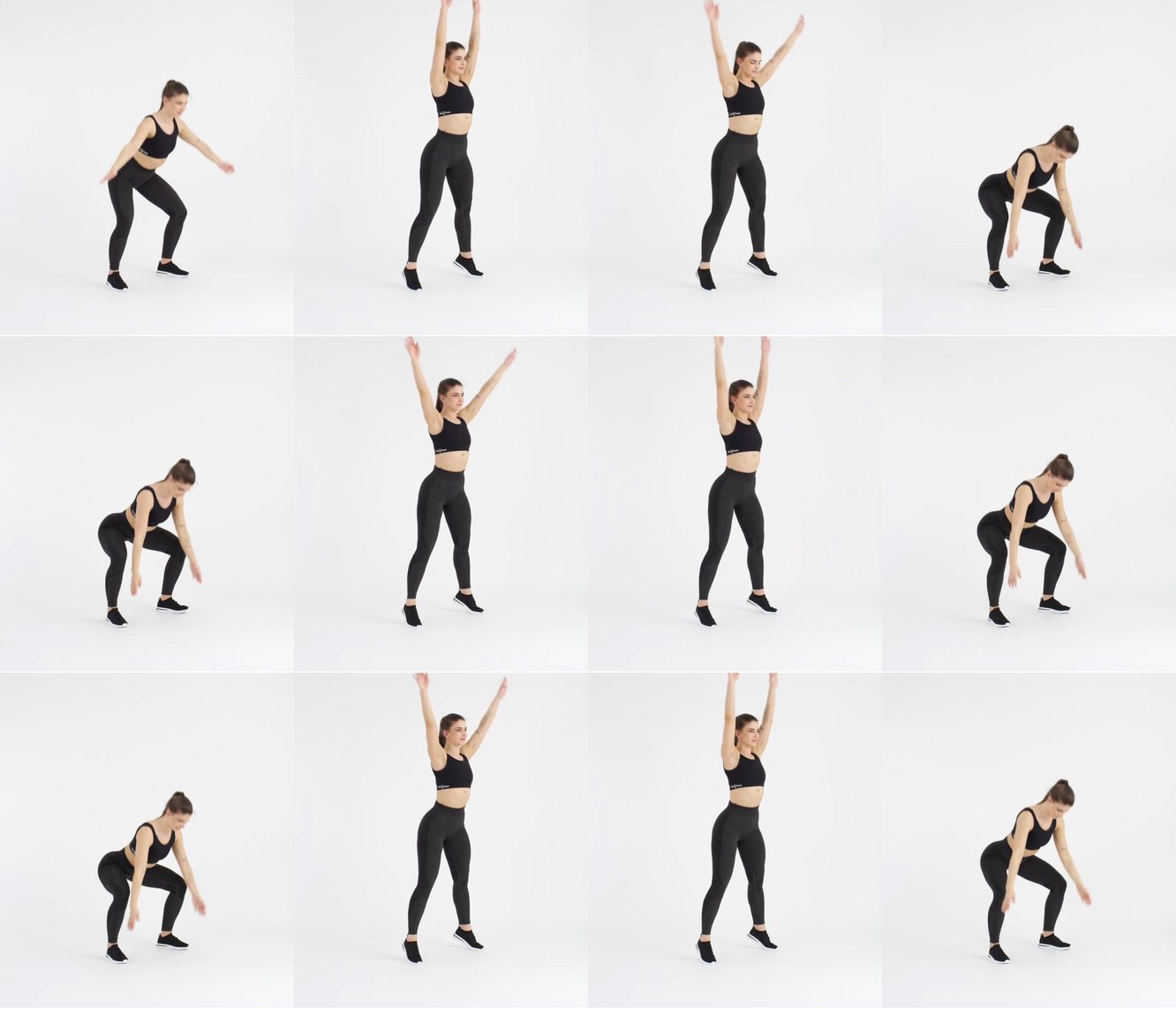 short Sumo Squat & Arm Circle keyframes