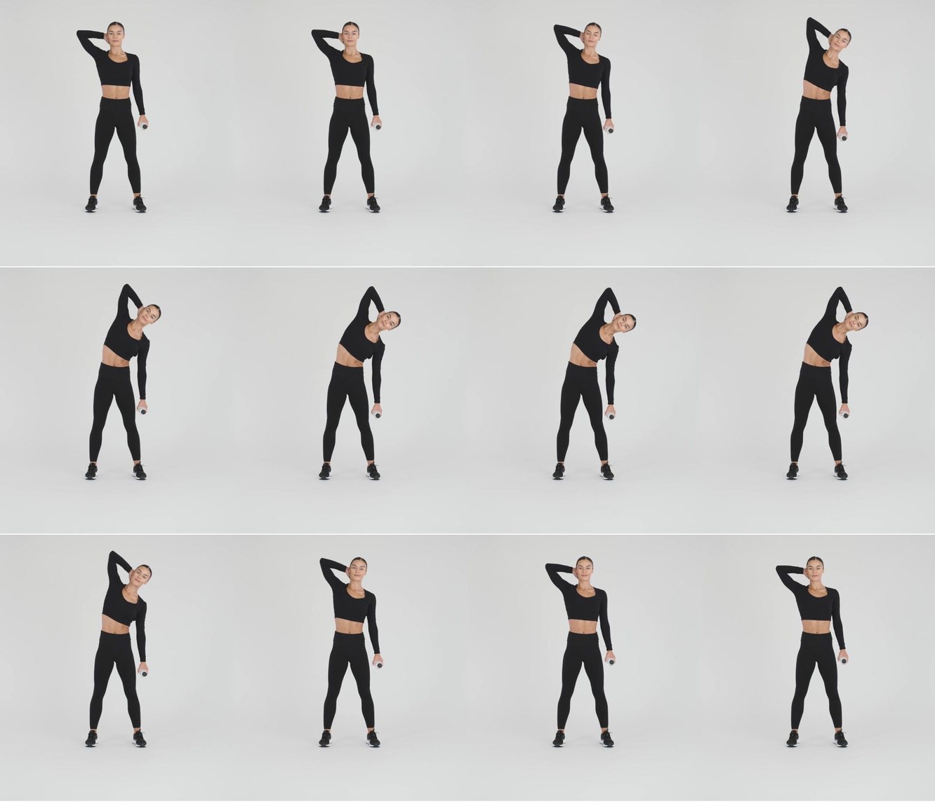 Standing Oblique Crunches (Left) keyframes
